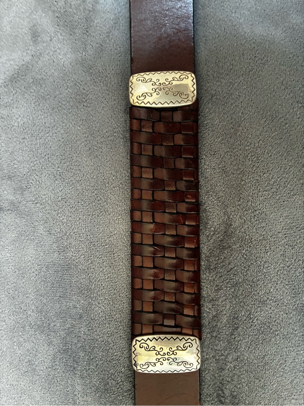 Women’s Fossil Brown Leather Belt with Silver Buckle - Picture 3 of 13